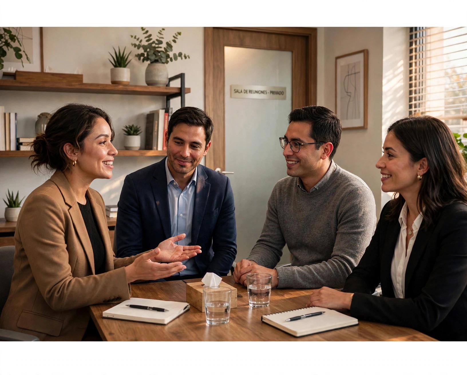 Equipo en conversaci&oacute;n